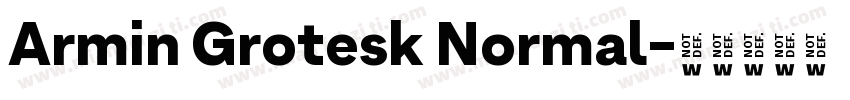 Armin Grotesk Normal字体转换